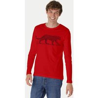 Peaces.bio - handbedruckte Biomode Bio-Herren-Langarmshirt "Leopard"