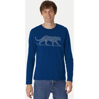 Peaces.bio - handbedruckte Biomode Bio-Herren-Langarmshirt "Leopard"