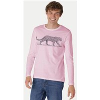 Peaces.bio - handbedruckte Biomode Bio-Herren-Langarmshirt "Leopard"
