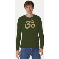 Peaces.bio - handbedruckte Biomode Bio-Herren-Langarmshirt "OM"