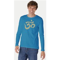 Peaces.bio - handbedruckte Biomode Bio-Herren-Langarmshirt "OM"