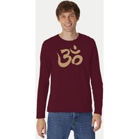 Peaces.bio - handbedruckte Biomode Bio-Herren-Langarmshirt "OM"