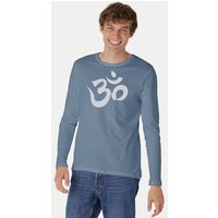 Peaces.bio - handbedruckte Biomode Bio-Herren-Langarmshirt "OM"