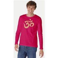 Peaces.bio - handbedruckte Biomode Bio-Herren-Langarmshirt "OM"