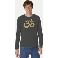 Peaces.bio - handbedruckte Biomode Bio-Herren-Langarmshirt "OM"