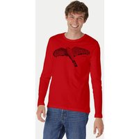 Peaces.bio - handbedruckte Biomode Bio-Herren-Langarmshirt "Sperber"