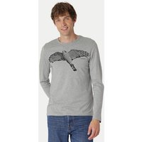 Peaces.bio - handbedruckte Biomode Bio-Herren-Langarmshirt "Sperber"