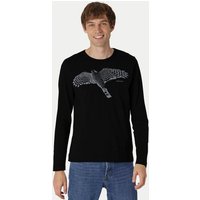 Peaces.bio - handbedruckte Biomode Bio-Herren-Langarmshirt "Sperber"