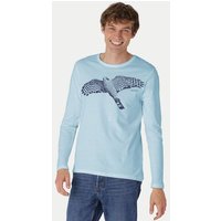 Peaces.bio - handbedruckte Biomode Bio-Herren-Langarmshirt "Sperber"