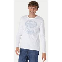 Peaces.bio - handbedruckte Biomode Bio-Herren-Langarmshirt "Weltenesche"
