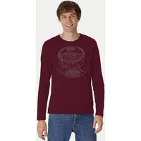 Peaces.bio - handbedruckte Biomode Bio-Herren-Langarmshirt "Weltenesche"