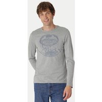 Peaces.bio - handbedruckte Biomode Bio-Herren-Langarmshirt "Weltenesche"