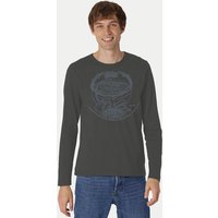 Peaces.bio - handbedruckte Biomode Bio-Herren-Langarmshirt "Weltenesche"