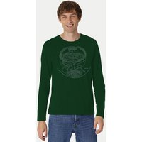 Peaces.bio - handbedruckte Biomode Bio-Herren-Langarmshirt "Weltenesche"