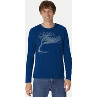 Peaces.bio - handbedruckte Biomode Bio-Herren-Langarmshirt "Windy Tree"