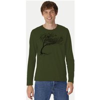 Peaces.bio - handbedruckte Biomode Bio-Herren-Langarmshirt "Windy Tree"