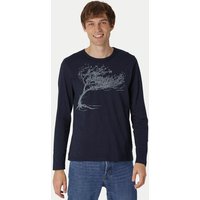 Peaces.bio - handbedruckte Biomode Bio-Herren-Langarmshirt "Windy Tree"