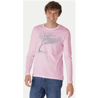 Peaces.bio - handbedruckte Biomode Bio-Herren-Langarmshirt "Windy Tree"