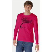 Peaces.bio - handbedruckte Biomode Bio-Herren-Langarmshirt "Windy Tree"