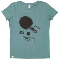 päfjes Ping Pong Tischtennis - Frauen T-Shirt - Fair gehandelt aus Baumwolle Bio - Slub