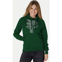 Peaces.bio - handbedruckte Biomode Bio-Damen-Kapuzensweater Chestnut