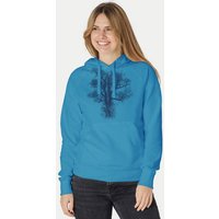 Peaces.bio - handbedruckte Biomode Bio-Damen-Kapuzensweater Chestnut