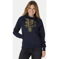 Peaces.bio - handbedruckte Biomode Bio-Damen-Kapuzensweater Chestnut