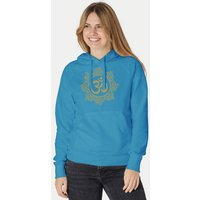 Peaces.bio - handbedruckte Biomode Bio-Damen-Kapuzensweater "Classic-Om"