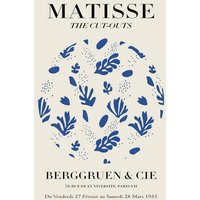 Photocircle Poster / Leinwandbild - Matisse – The Cut-Outs blau / beige