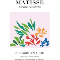Photocircle Poster / Leinwandbild - Matisse - Papiers Découpés, buntes botanisches Design