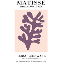 Photocircle Poster / Leinwandbild - Matisse – botanisches Design rosa-lila