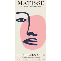 Photocircle Poster / Leinwandbild - Matisse – Frauengesicht rosa-beige