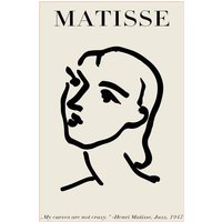 Photocircle Poster / Leinwandbild - Matisse – Frauengesicht rosa-beige