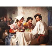 Photocircle Poster / Leinwandbild - Carl Bloch: In einer römischen Osteria