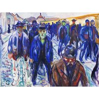 Photocircle Poster / Leinwandbild - Edvard Munch: Workers on their Way Home