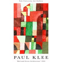 Photocircle Poster / Leinwandbild - Red and Green Architecture von Paul Klee