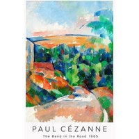 Photocircle Poster / Leinwandbild - The Bend in the Road von Paul Cézanne