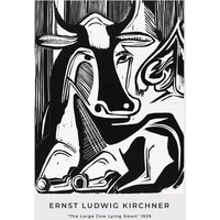 Photocircle Poster / Leinwandbild - Die große Kuh im Liegen von Ernst Ludwig Kirchner