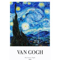 Photocircle Poster / Leinwandbild - Sternennacht von Vincent Van Gogh - Ausstellungsposter