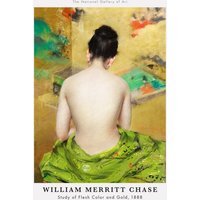 Photocircle Poster / Leinwandbild - William Merritt Chase: Study of Flesh Color and Gold (1888)