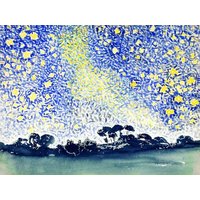Photocircle Poster / Leinwandbild - Henri-Edmond-Cross: Landschaft mit Sternen