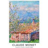 Photocircle Poster / Leinwandbild - Claude Monet: Gärtnerhaus in Antibes - Ausstellungsposter