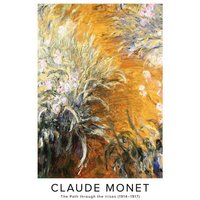 Photocircle Poster / Leinwandbild - Claude Monet: Der Weg durch die Schwertlilien - Ausstellungsposter