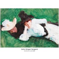Photocircle Poster / Leinwandbild - John Singer Sargent: Zwei Mädchen auf einem Rasen - Ausst.poster