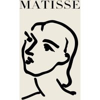 Photocircle Poster / Leinwandbild - Matisse – Frauengesicht rosa-beige