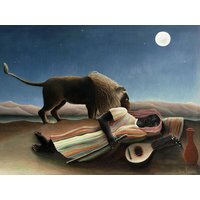 Photocircle Poster / Leinwandbild - Henri Rousseau's: La Bohémienne endormie