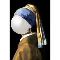 Photocircle Poster / Leinwandbild - Pearl with a girl earring