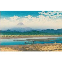 Photocircle Poster / Leinwandbild - Mount Fuji by Hasui Kawase