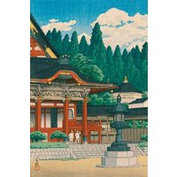 Photocircle Poster / Leinwandbild - Fudo Temple in Meguro by Hasui Kawase