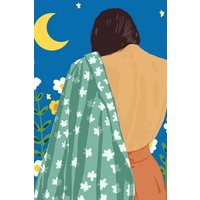 Photocircle Poster / Leinwandbild - I Love The Moon & The Stars